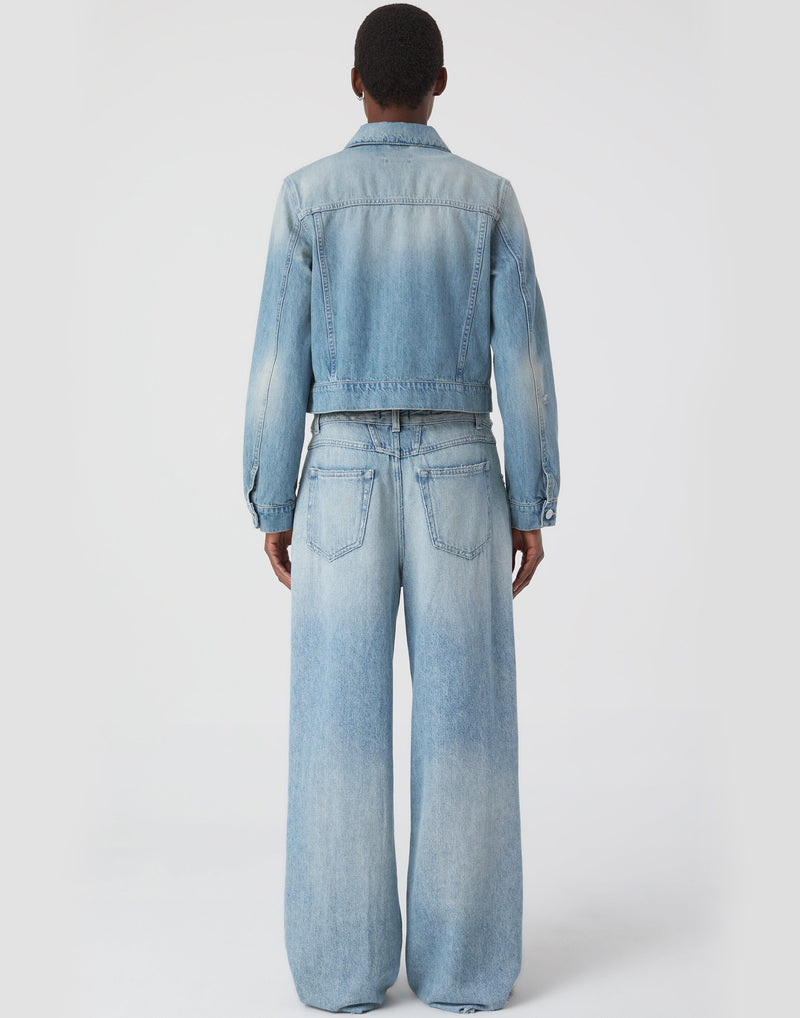 Mid Blue Cotton Denim Jacket
