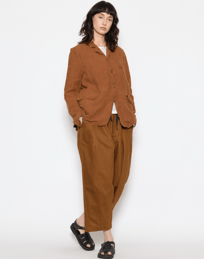 Brick Cotton Twill Stevie Barrel Pants