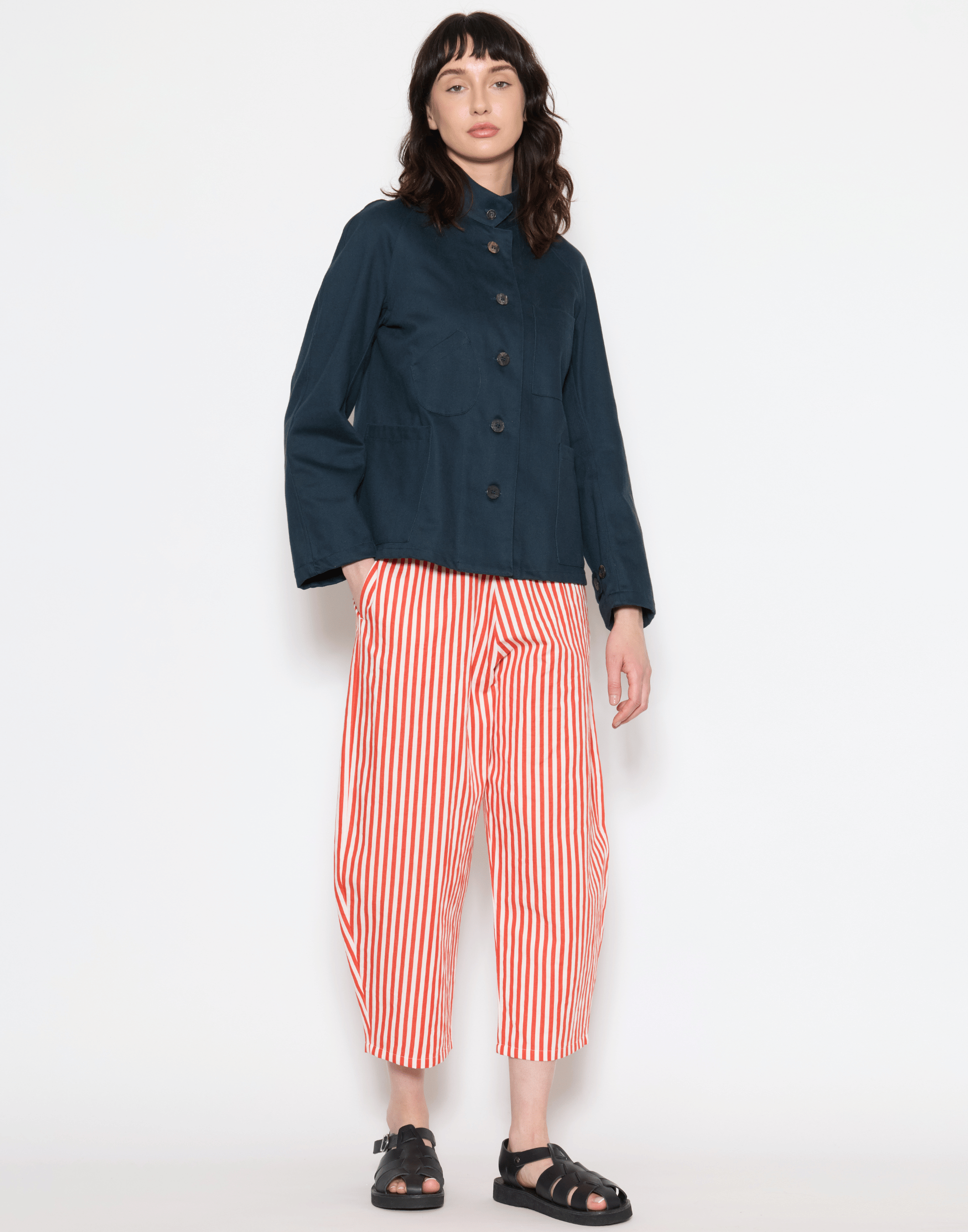 Navy Cotton Twill Train Drivers Jacket