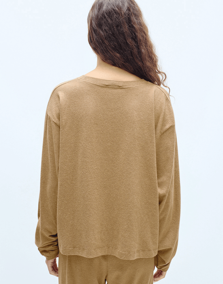 Macchiato Cotton Blend Ypawood Long Sleeve T-Shirt