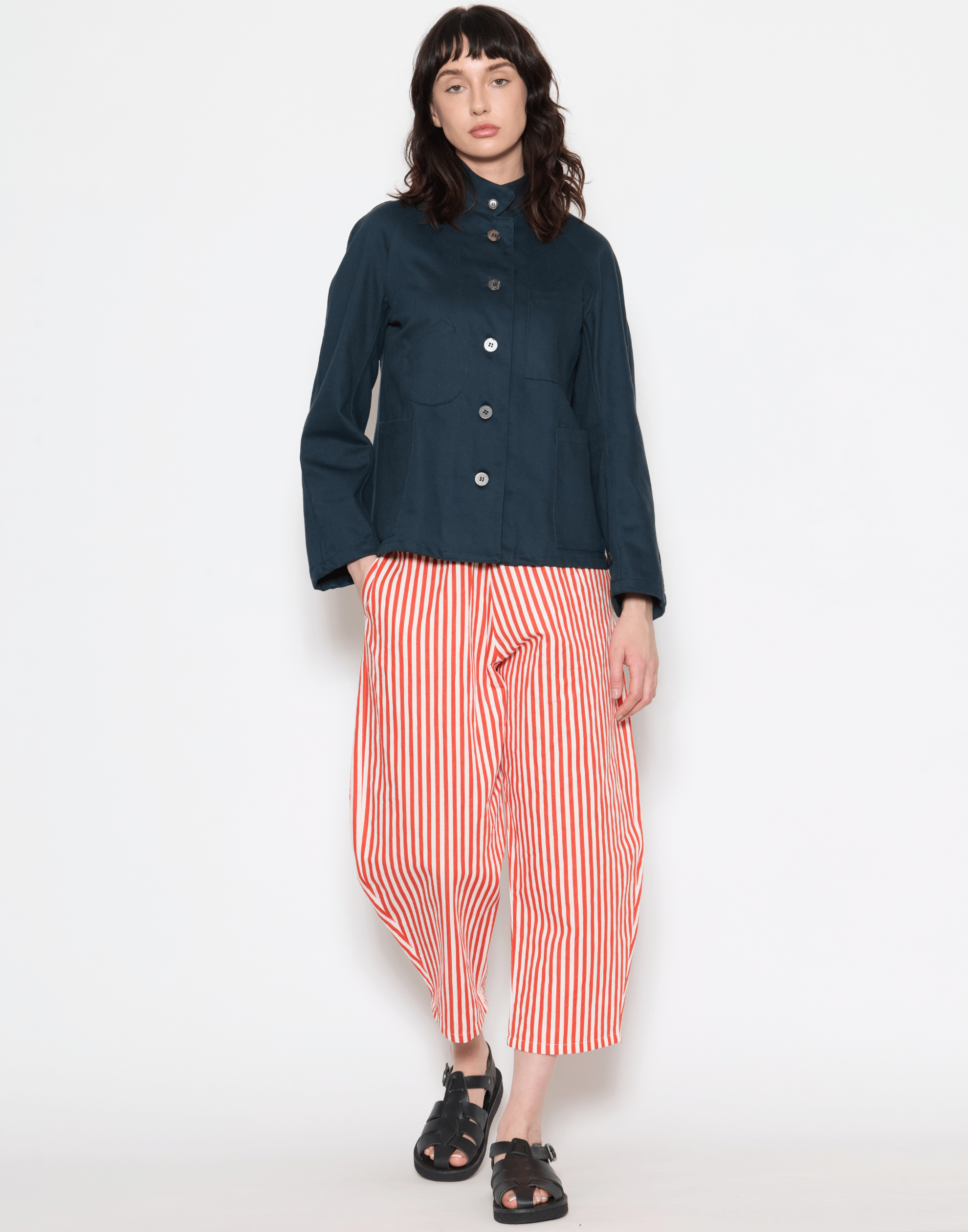 Navy Cotton Twill Train Drivers Jacket