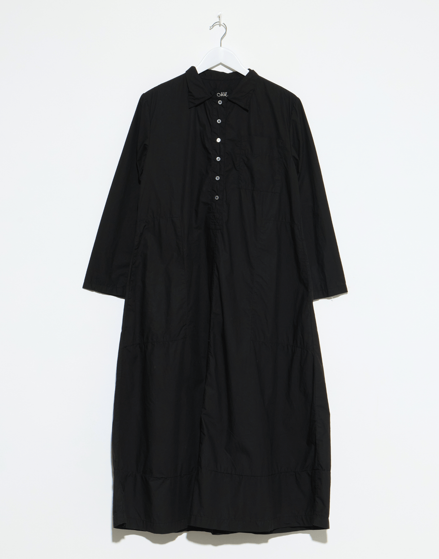 Black Cotton Georgia Dress