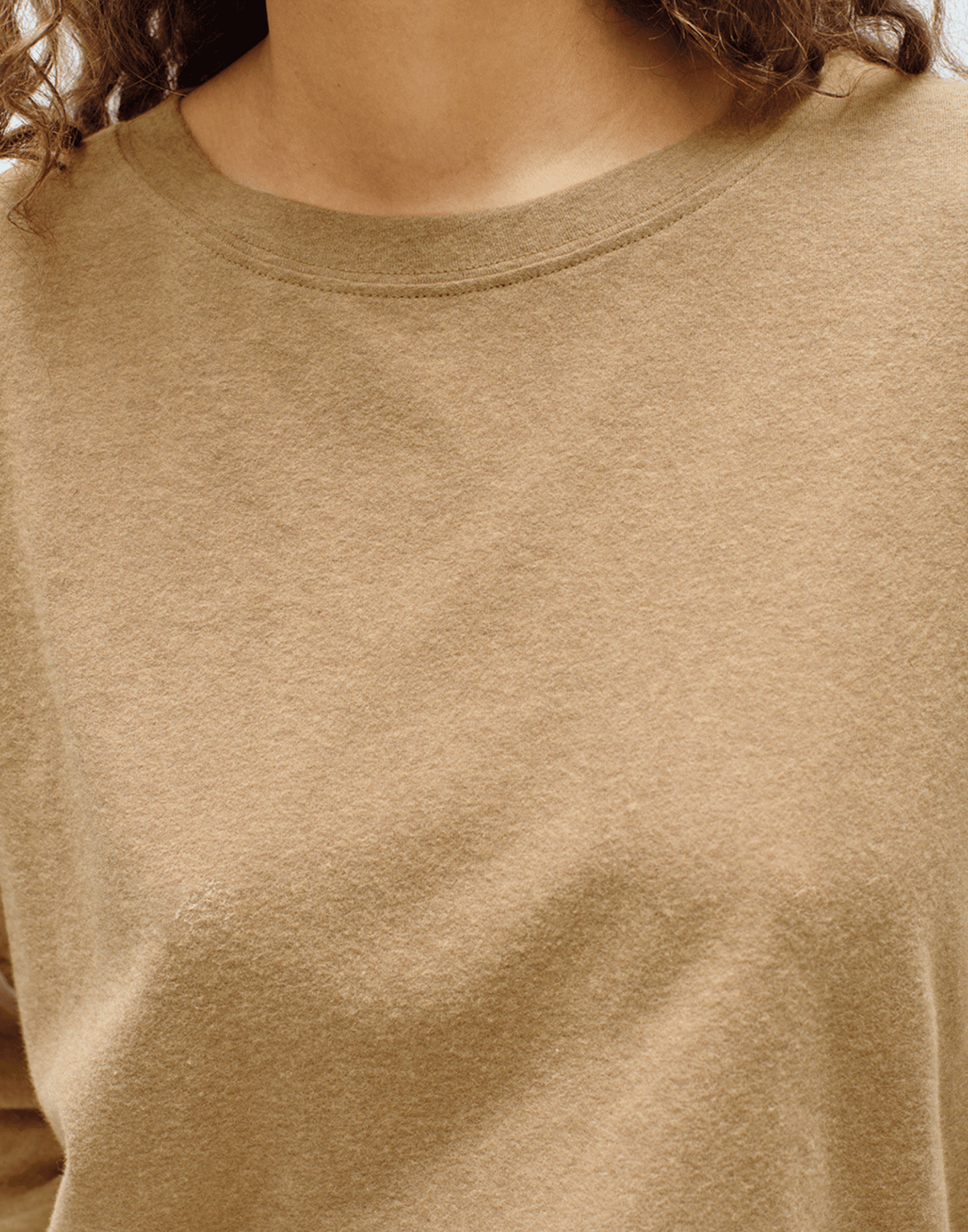 Macchiato Cotton Blend Ypawood Long Sleeve T-Shirt
