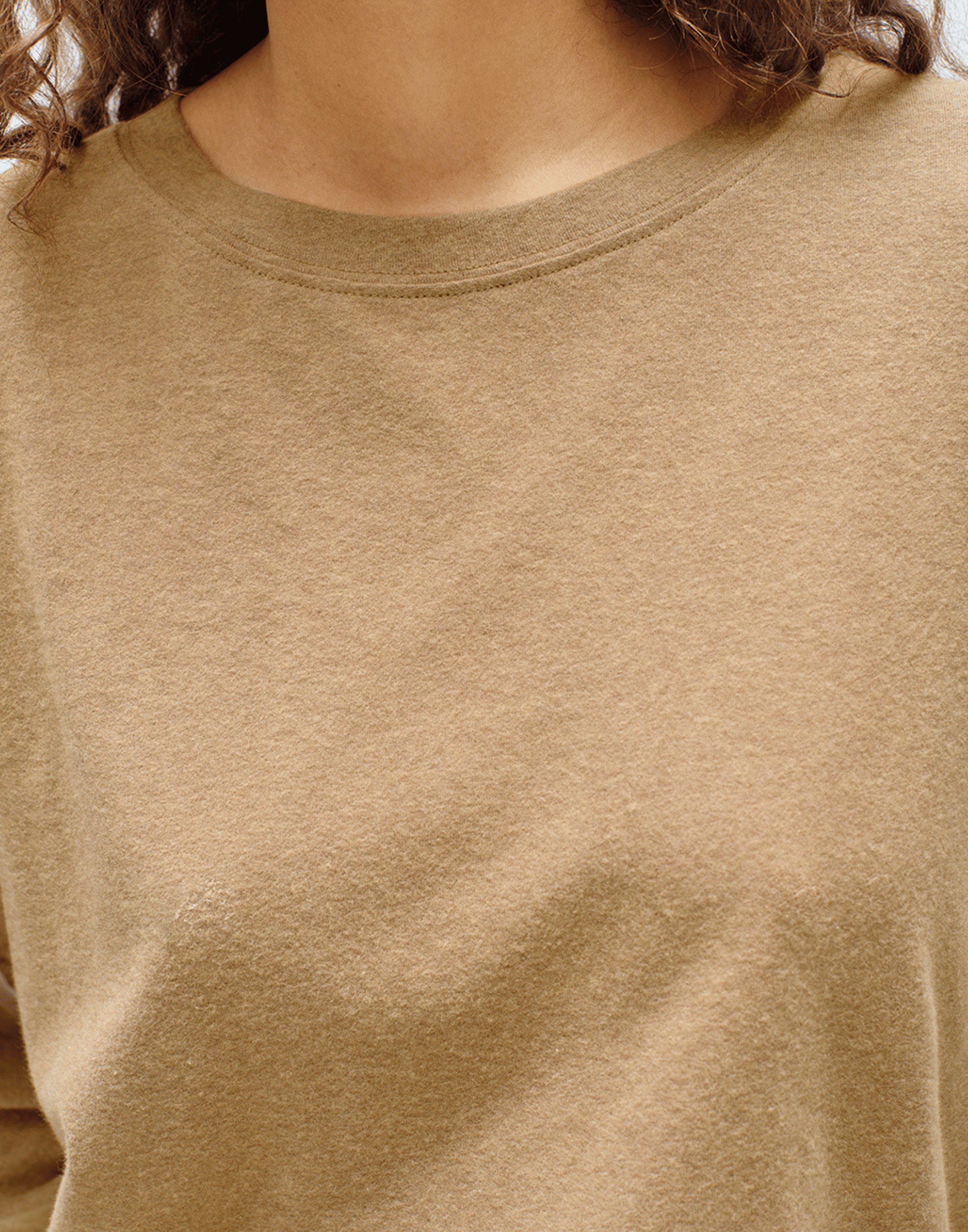 Macchiato Cotton Blend Ypawood Long Sleeve T-Shirt