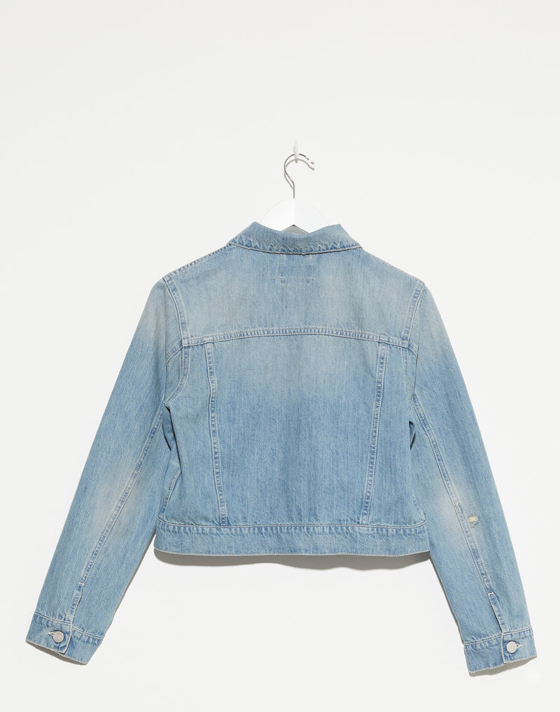 Mid Blue Cotton Denim Jacket