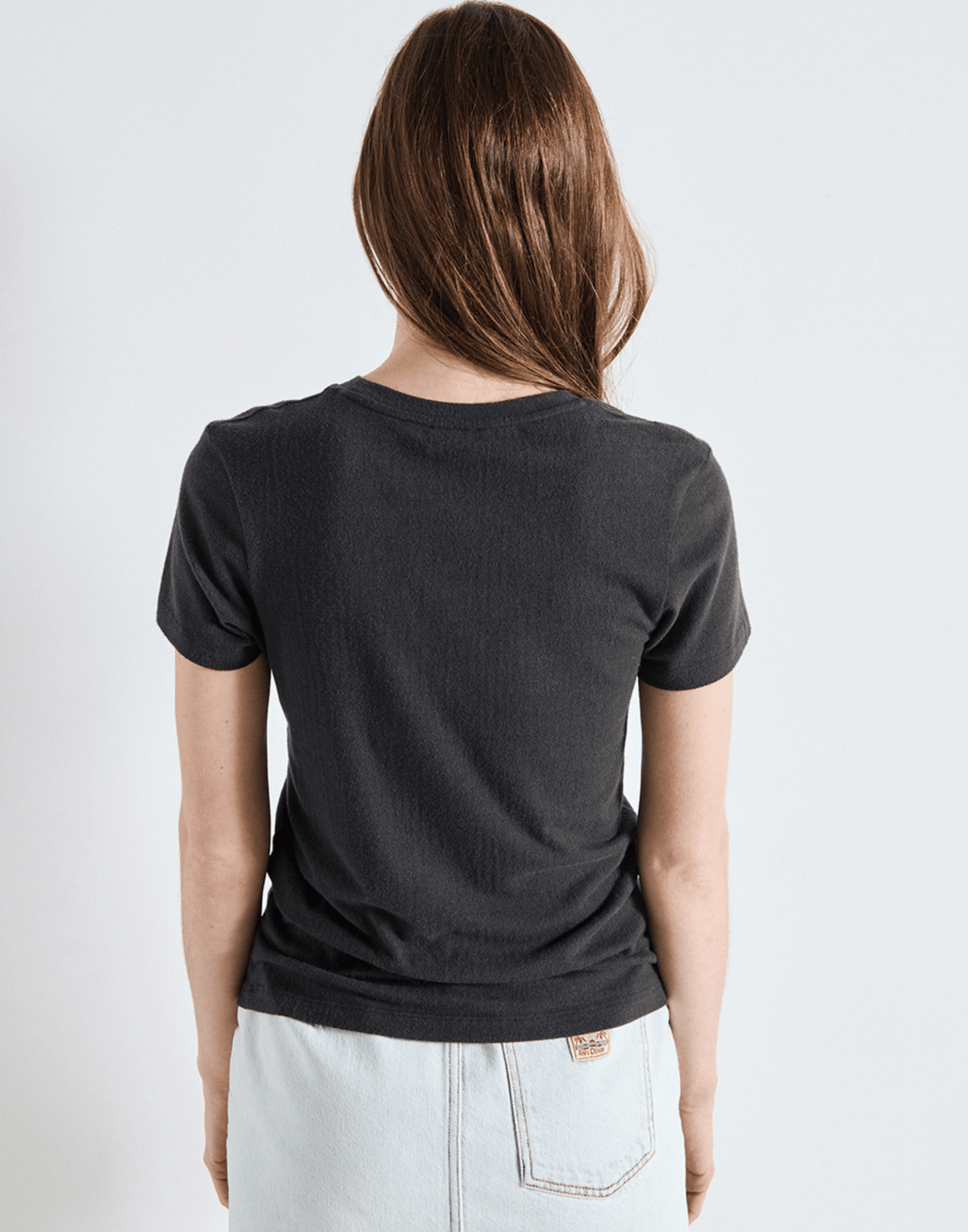 Carbon Melange Cotton Blend Ypawood T-Shirt