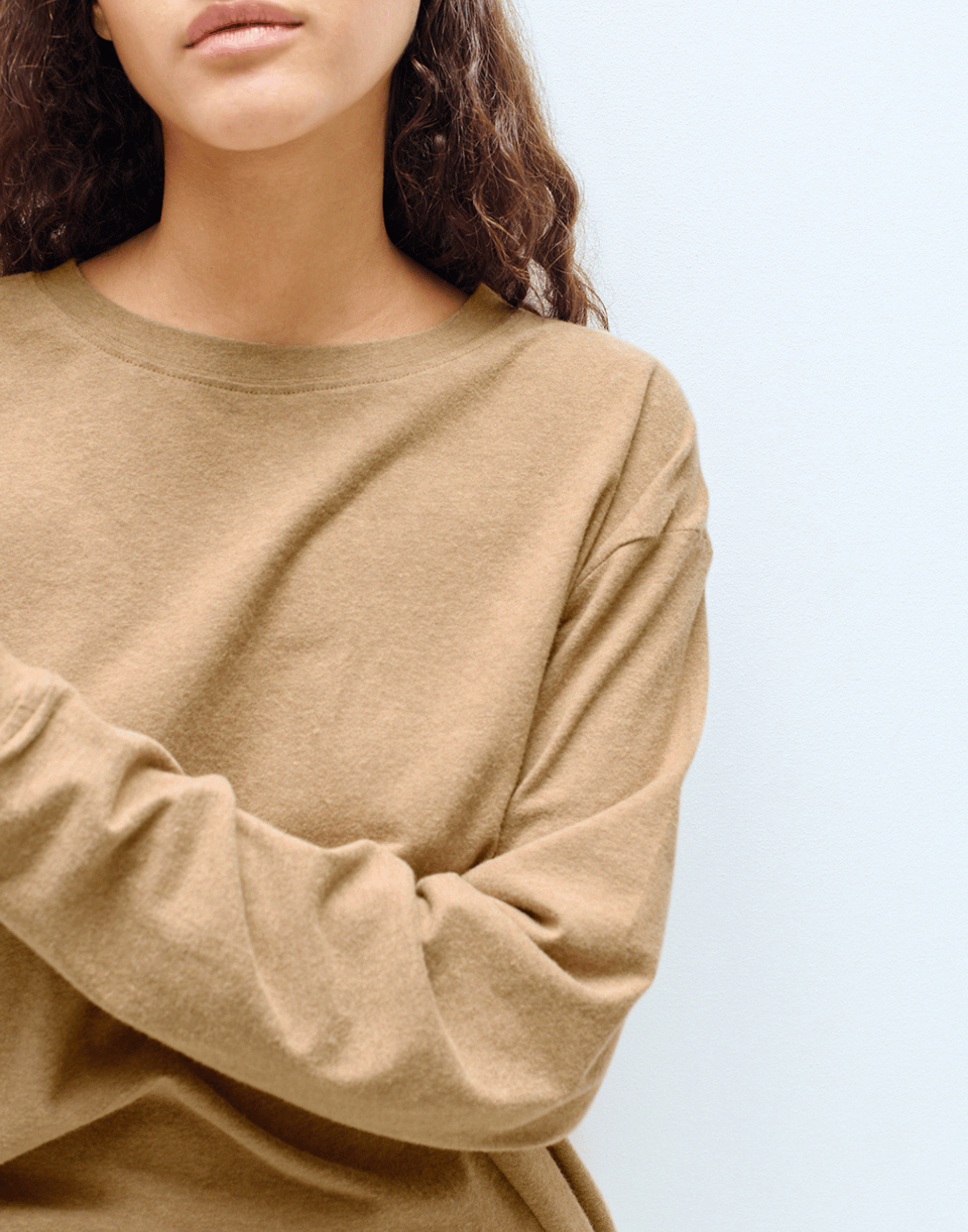 Macchiato Cotton Blend Ypawood Long Sleeve T-Shirt