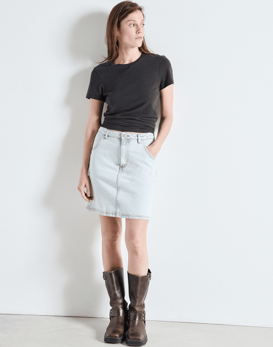 Carbon Melange Cotton Blend Ypawood T-Shirt