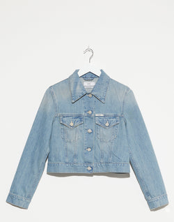 Mid Blue Cotton Denim Jacket