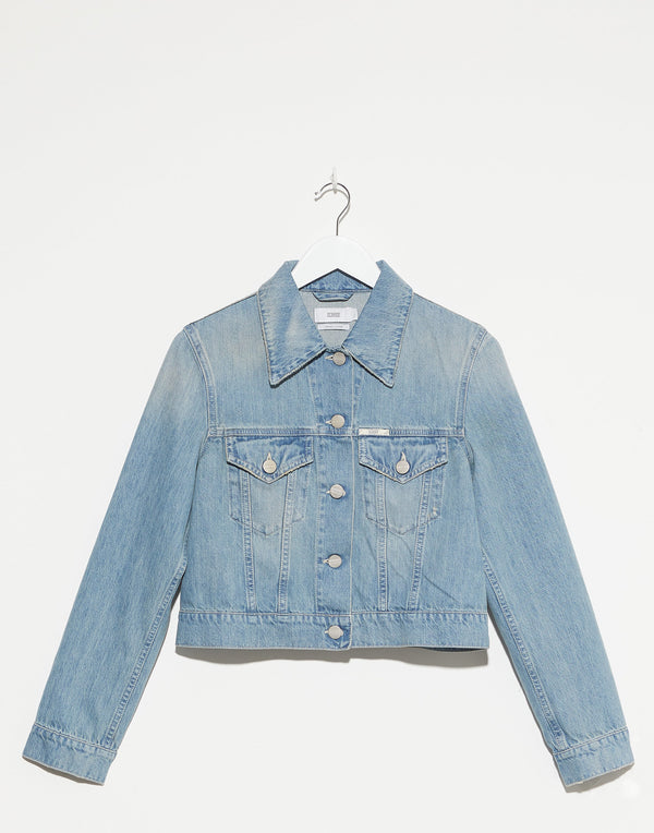 Mid Blue Cotton Denim Jacket