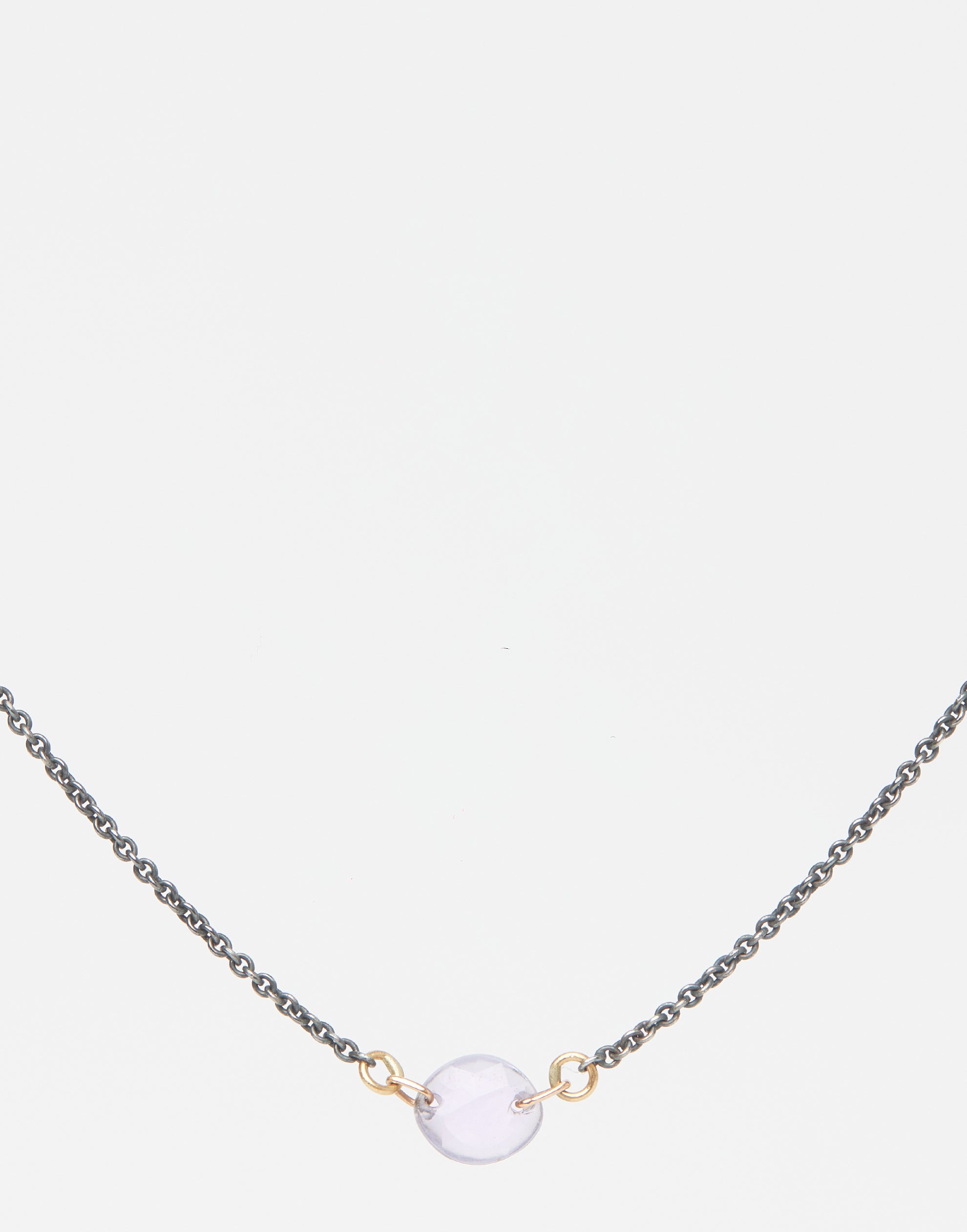 Purple Sapphire & Oxidised Silver Necklace