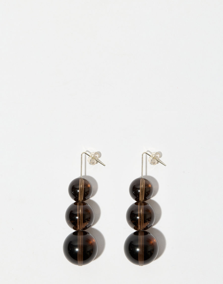 Smokey Quartz & Silver Quinn Earrings