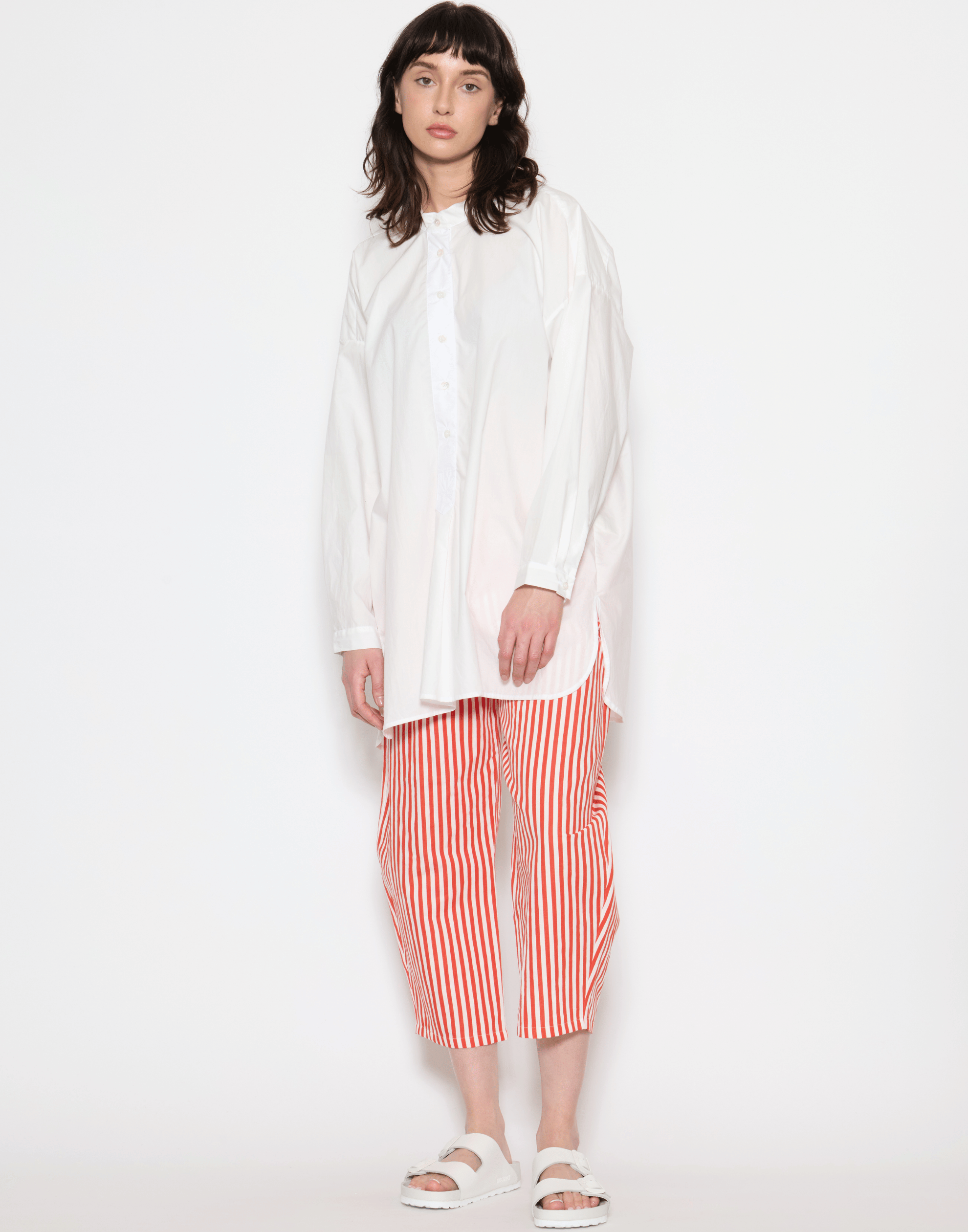 White Cotton Poplin Coal Miner’s Shirt