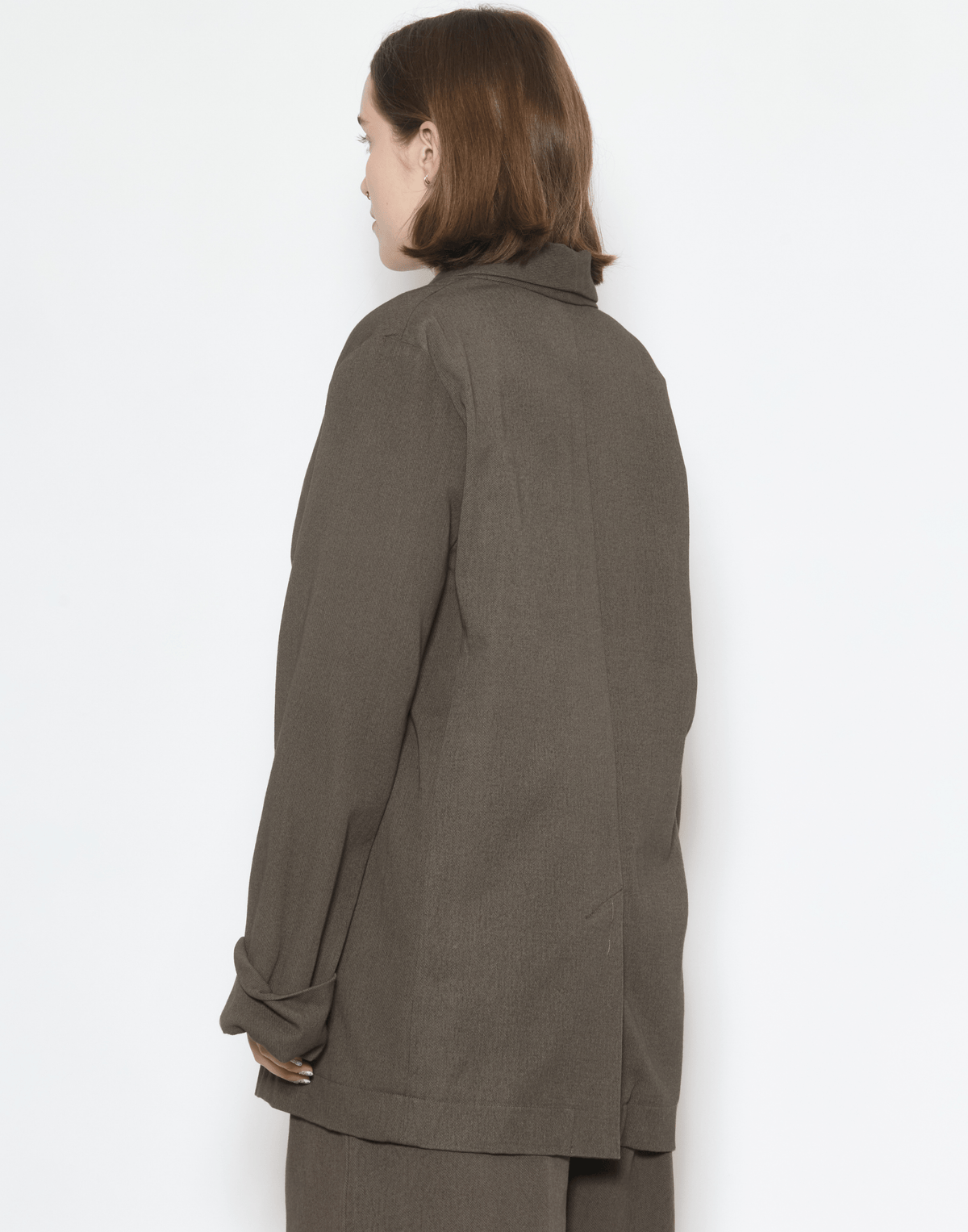 Barnwood Brown Cotton Painted Blazer