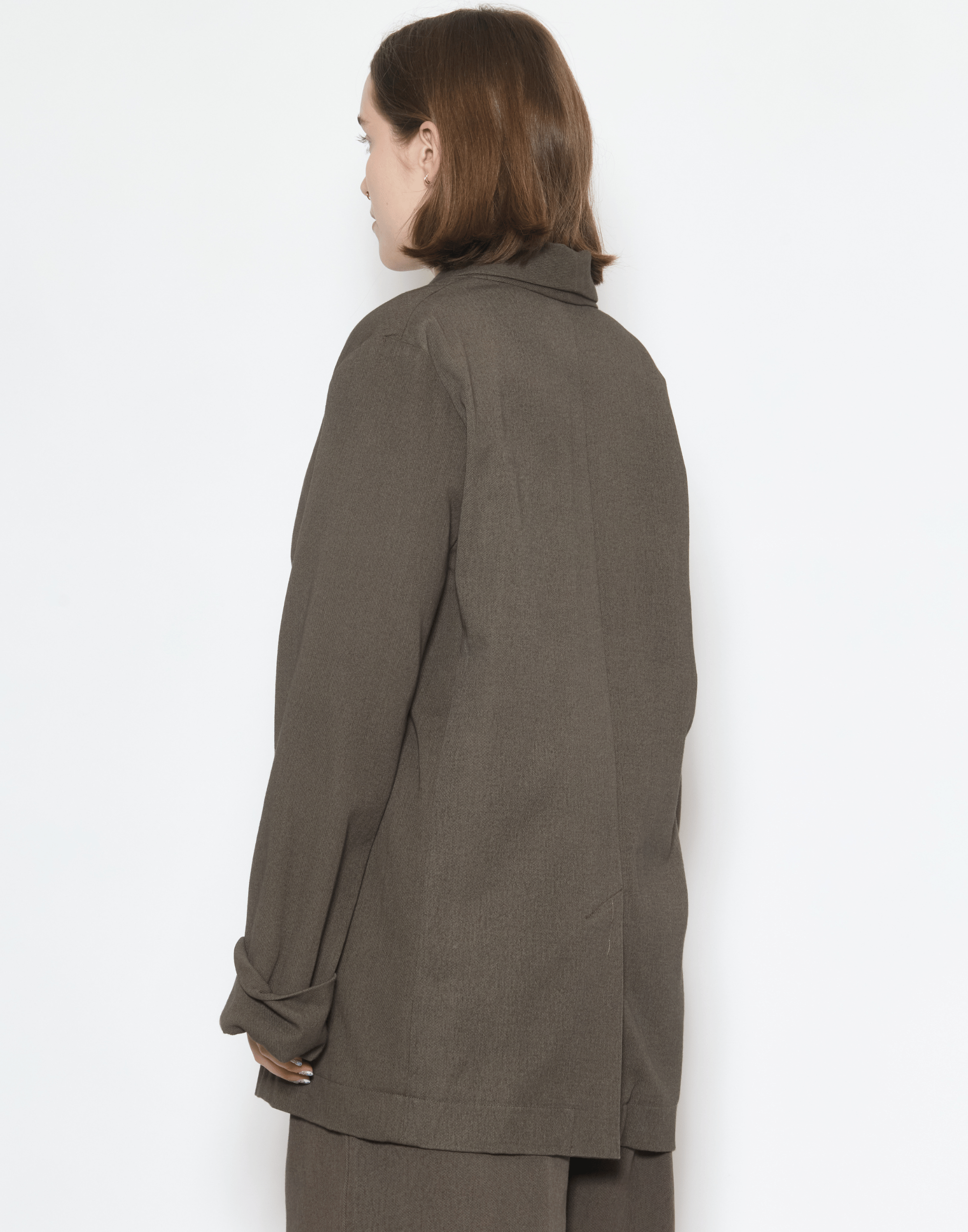 Barnwood Brown Cotton Painted Blazer