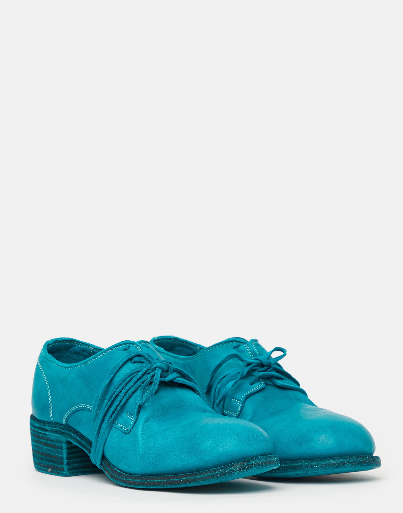 Shop Guidi Derby Shoes Online | Turquoise Blue 792 Leather