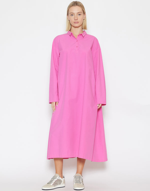 Pink Cotton Crino Polo Dress