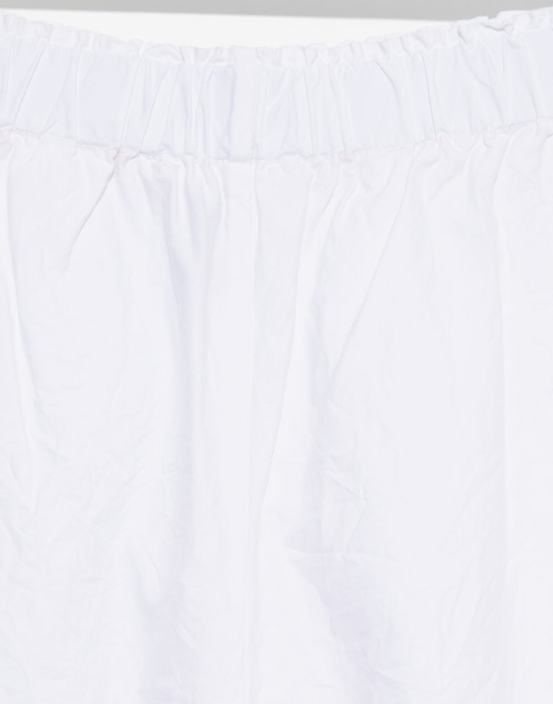White Cotton Uomo Corta Long Shirt