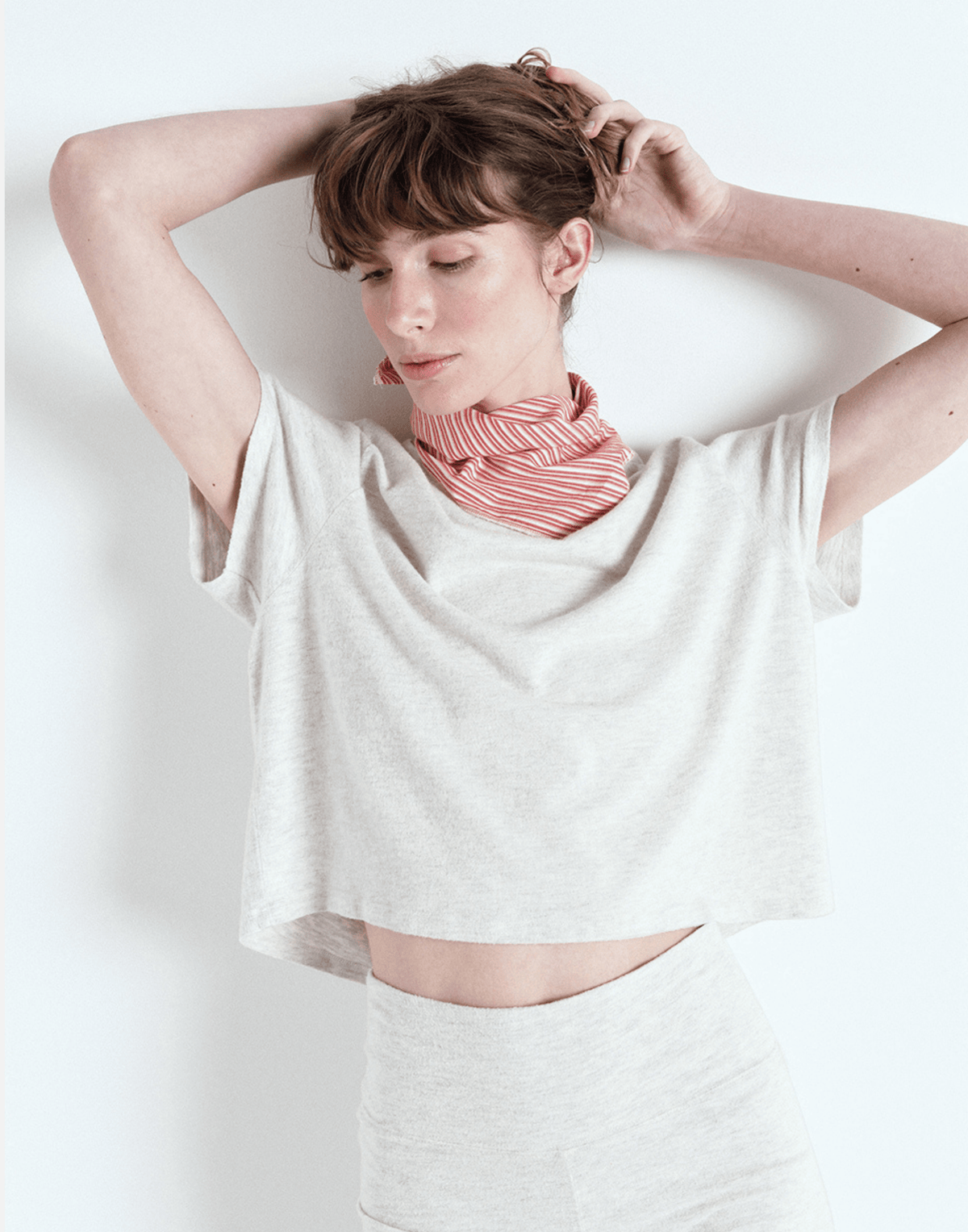 Heather Grey Cotton Blend Ypawood T-Shirt