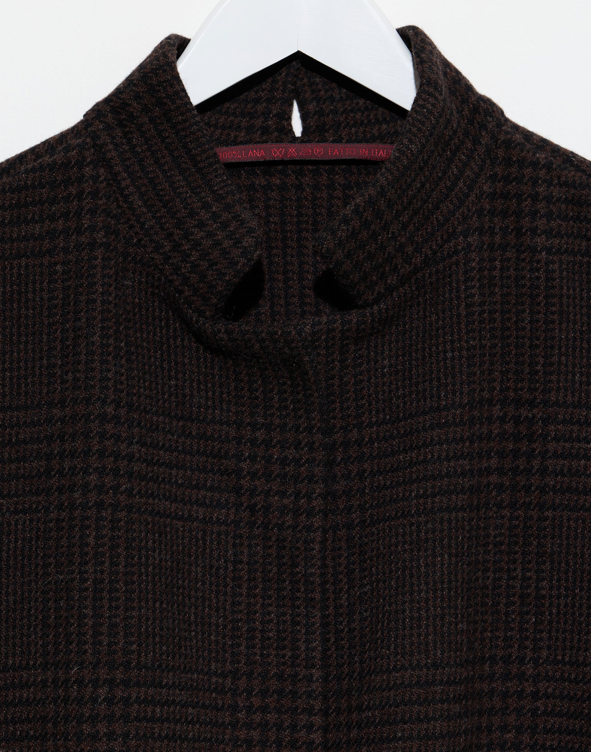 Prince Of Galles Wool Punto Bianco Coat