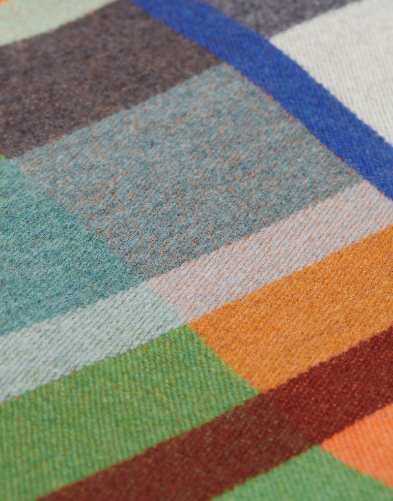 Large Multicolour Wool Gwynne Throw