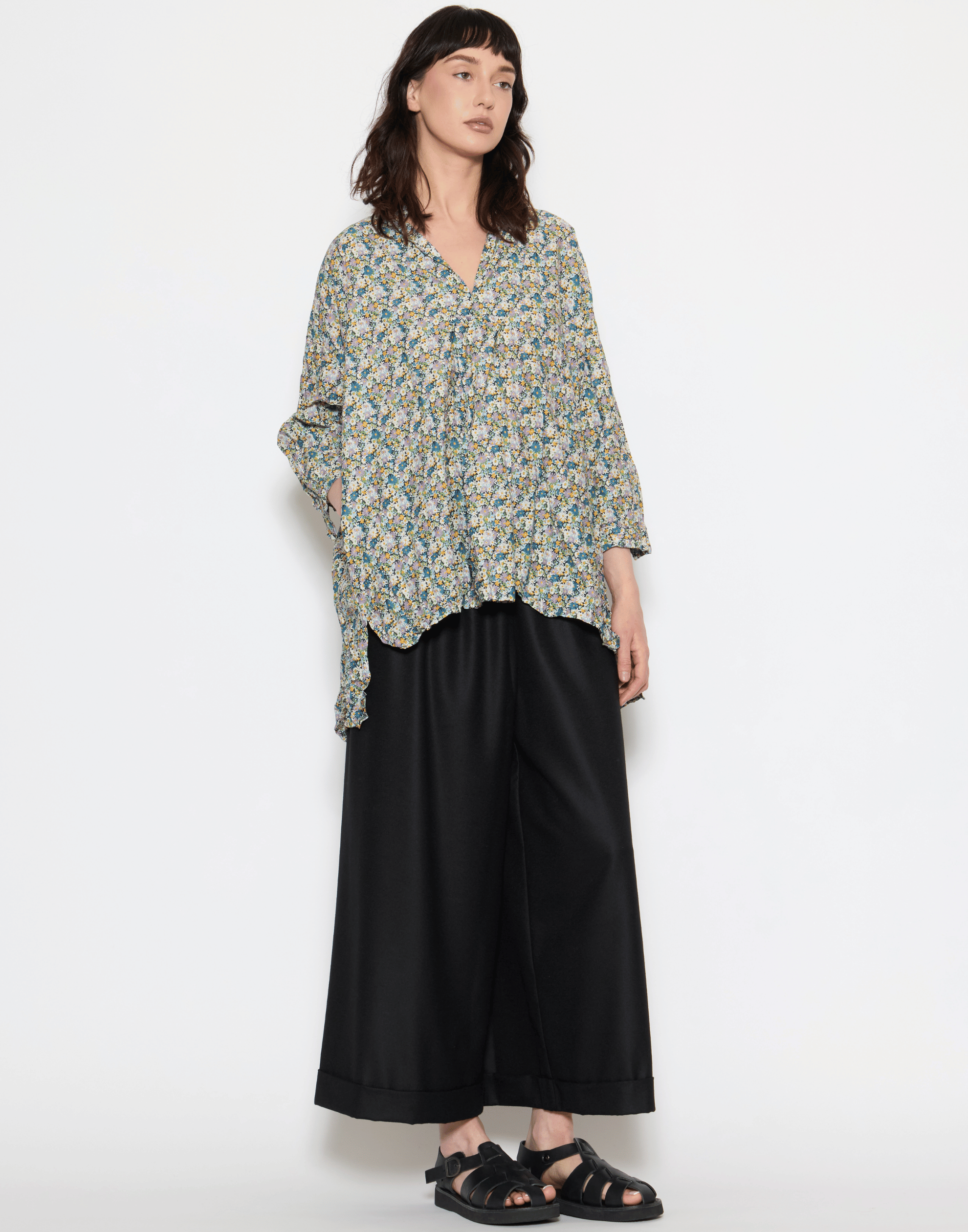 Daisy Floral Liberty Print Cotton Kora Lavato Top