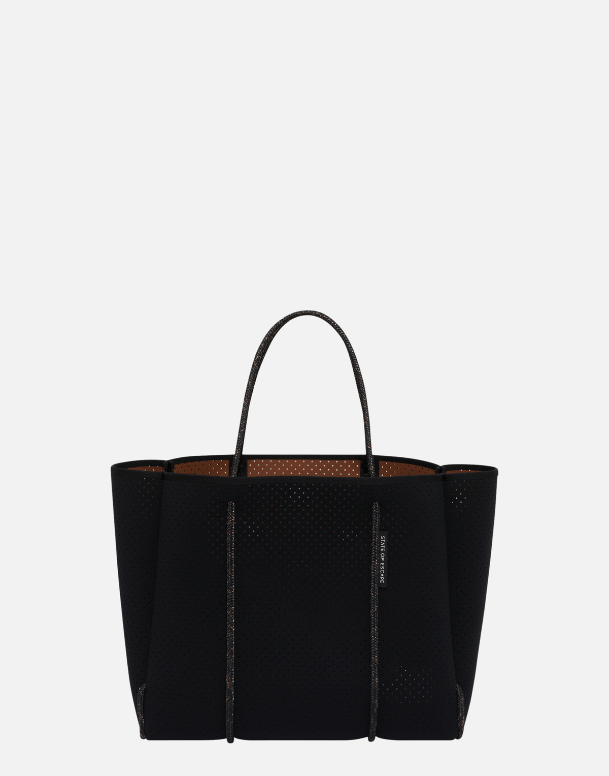 Black & Saddle Dual Tone Flying Solo Tote