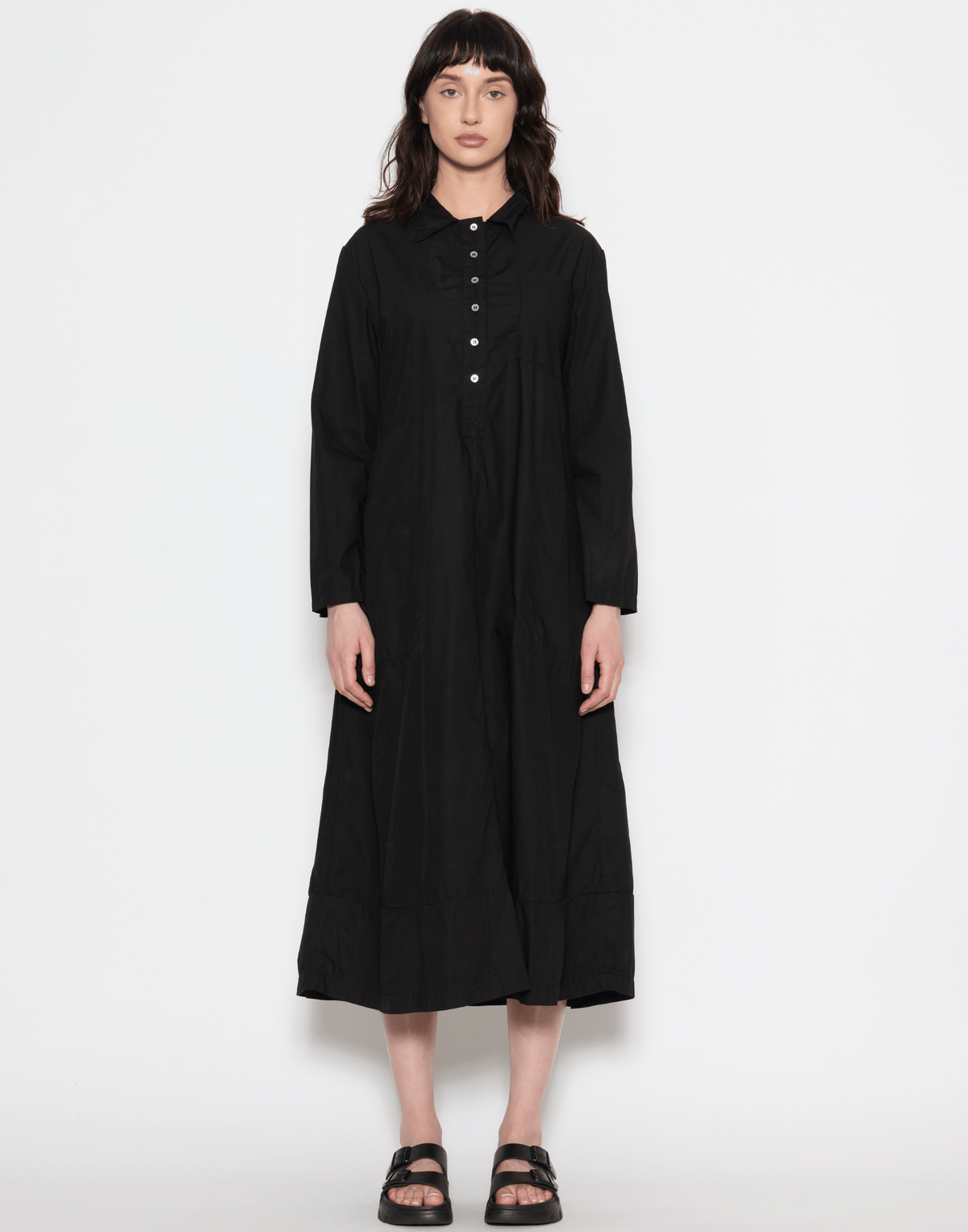 Black Cotton Georgia Dress