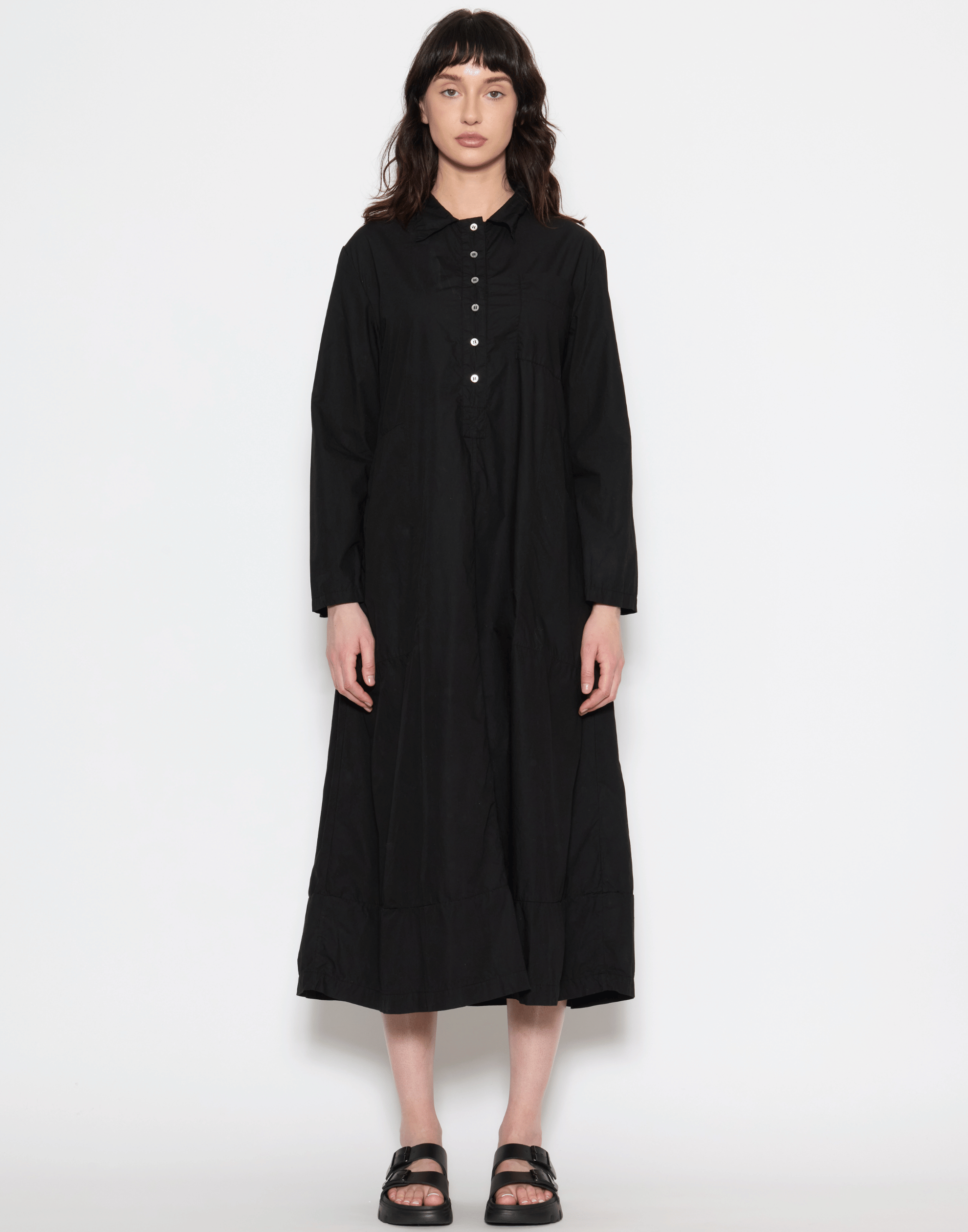 Black Cotton Georgia Dress