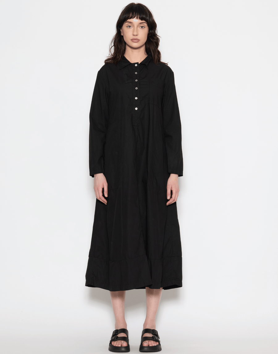 Black Cotton Georgia Dress