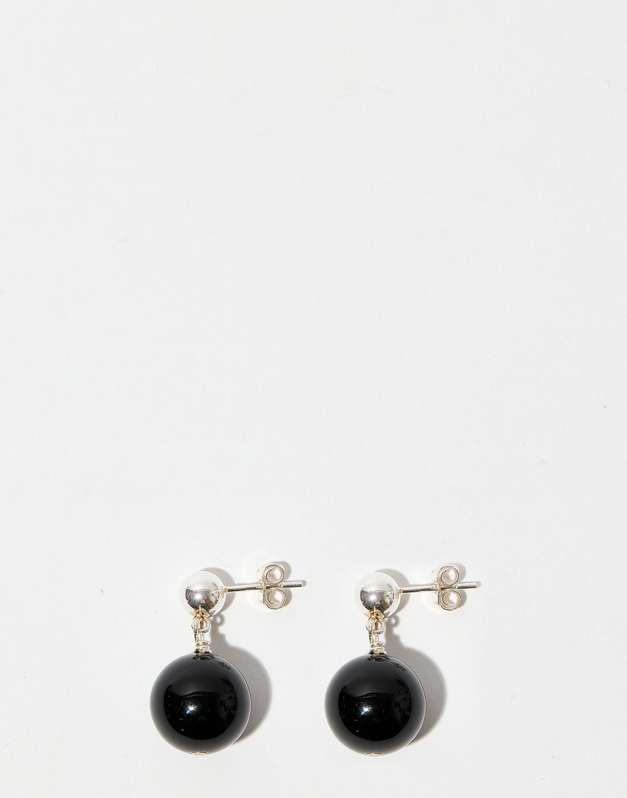 Onyx & Silver Porter Drop Earrings