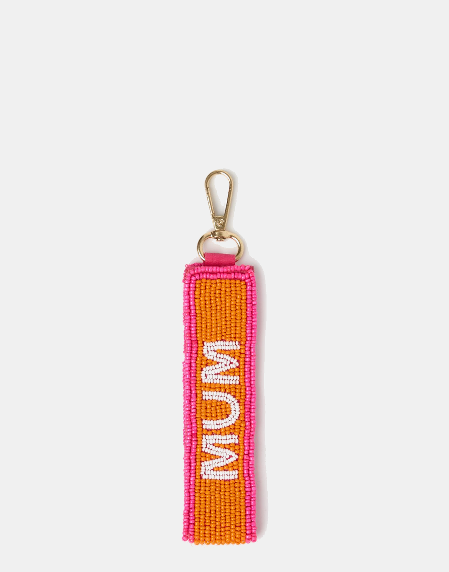Queen Mum Beaded Key Ring