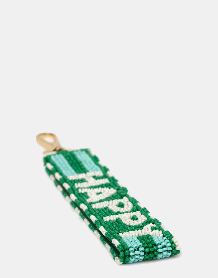 Happy Beaded Key Ring