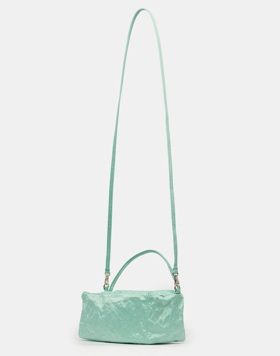 Aloe Satin & Metallic Foil Box Bag