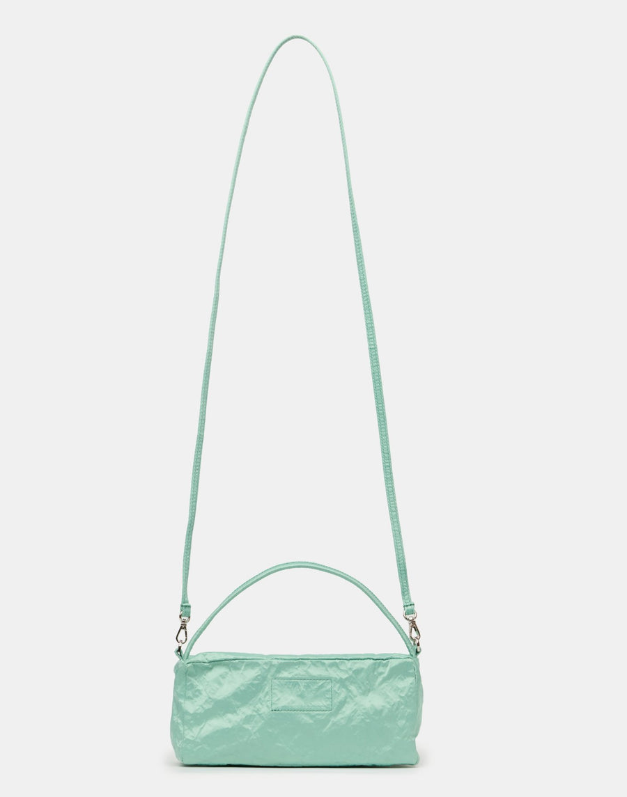 Aloe Satin & Metallic Foil Box Bag