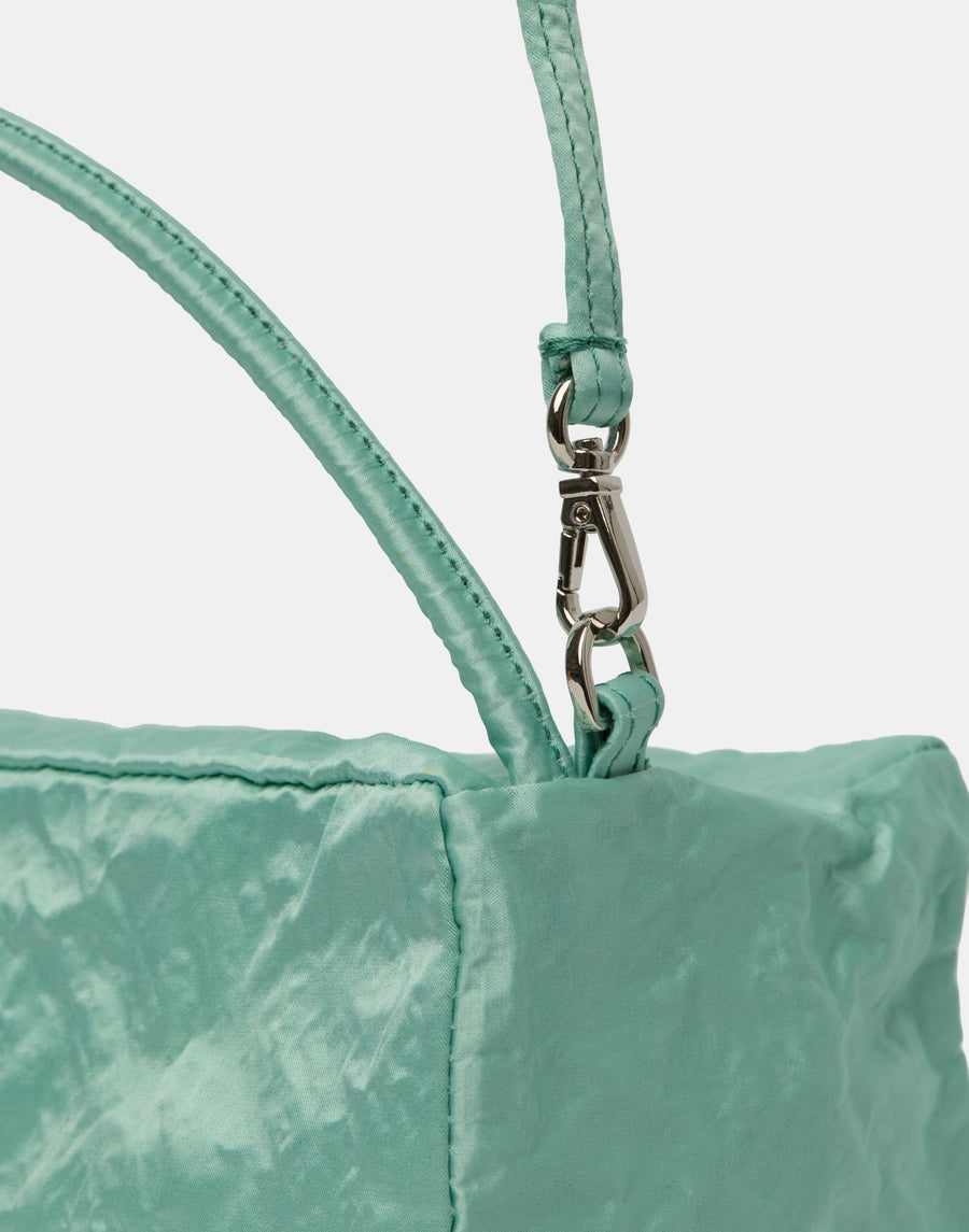 Aloe Satin & Metallic Foil Box Bag