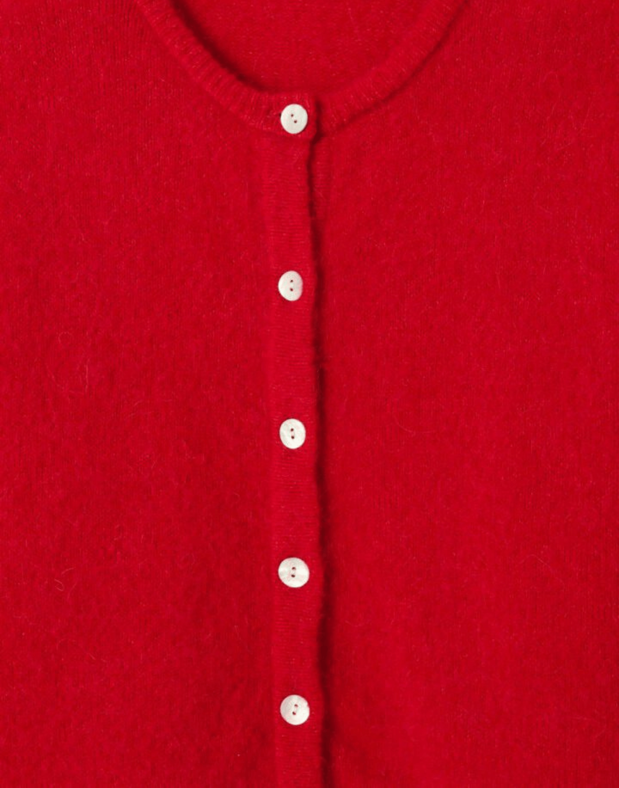 Carmine Melange Wool & Alpaca Vitow Cardigan