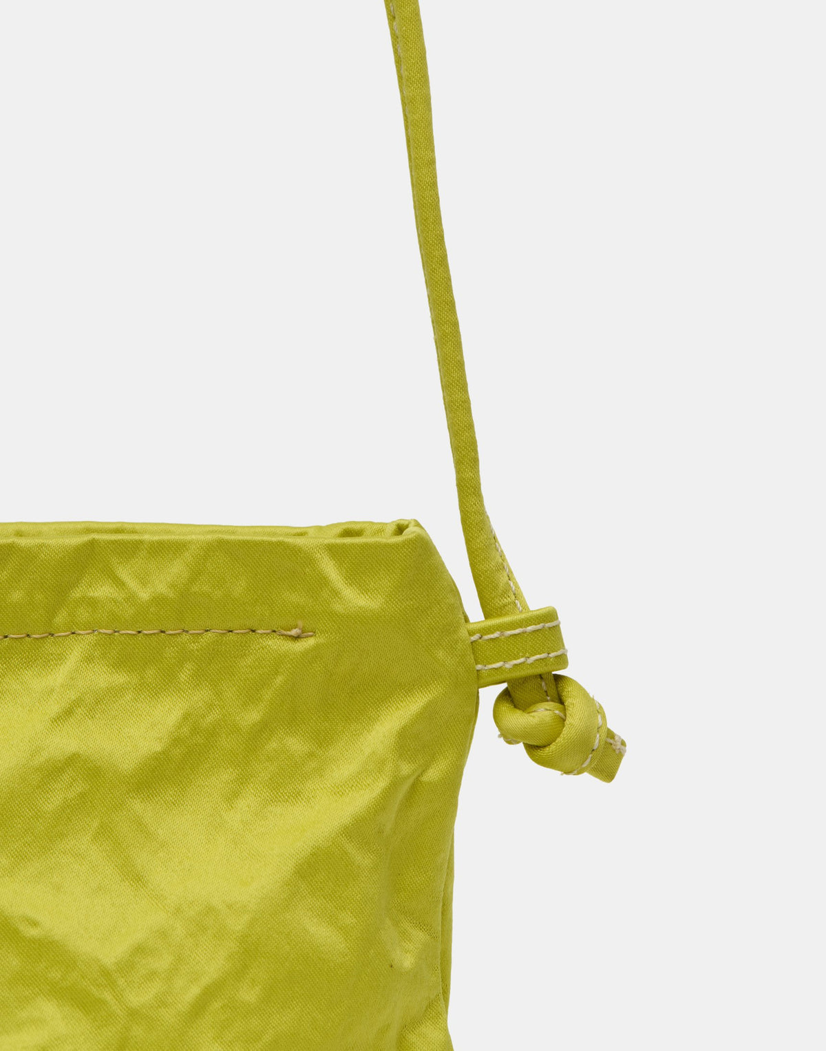 Lemon Satin & Metallic Foil Mini Bag
