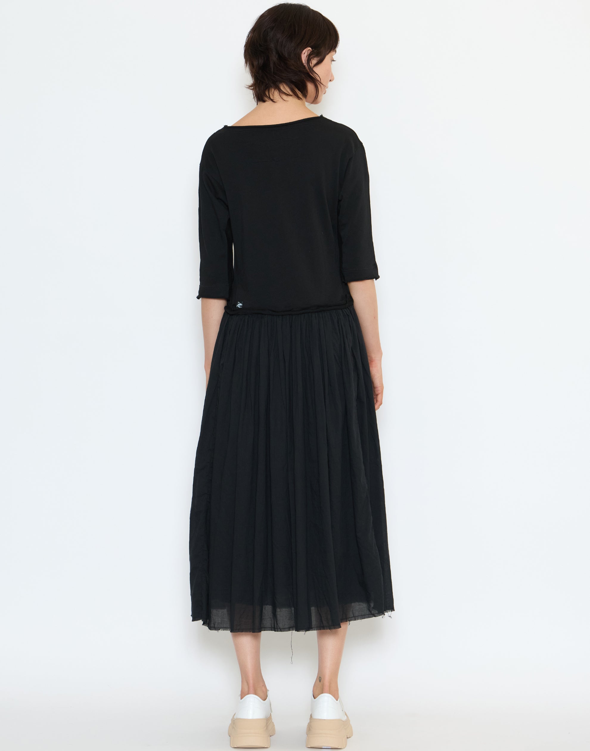 Black Print Cotton Dress