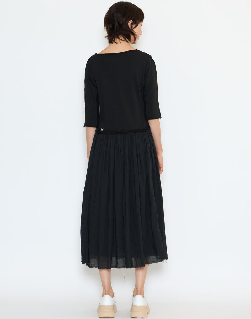 Black Print Cotton Dress