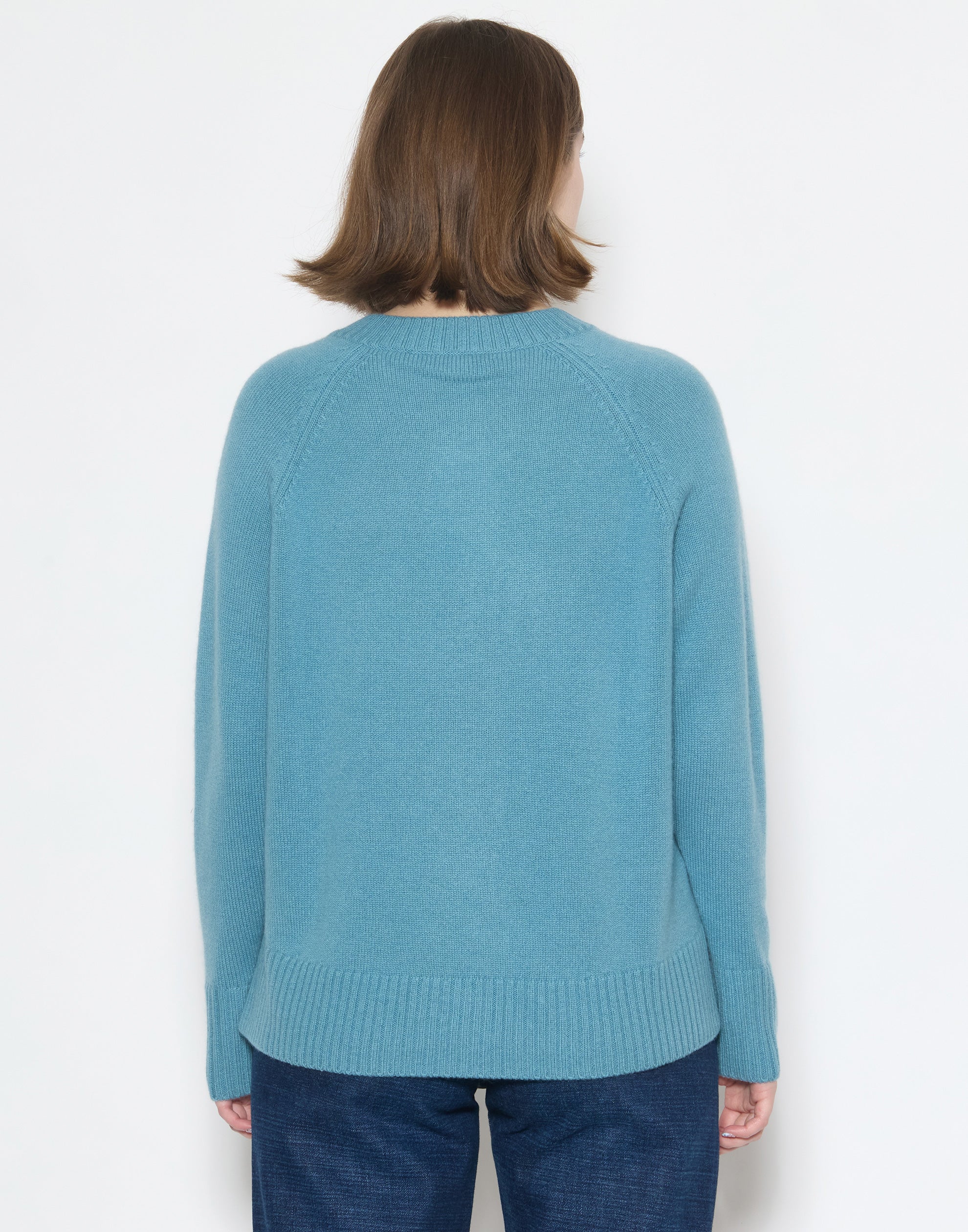 Lake Blue Cashmere Chunky Cardigan