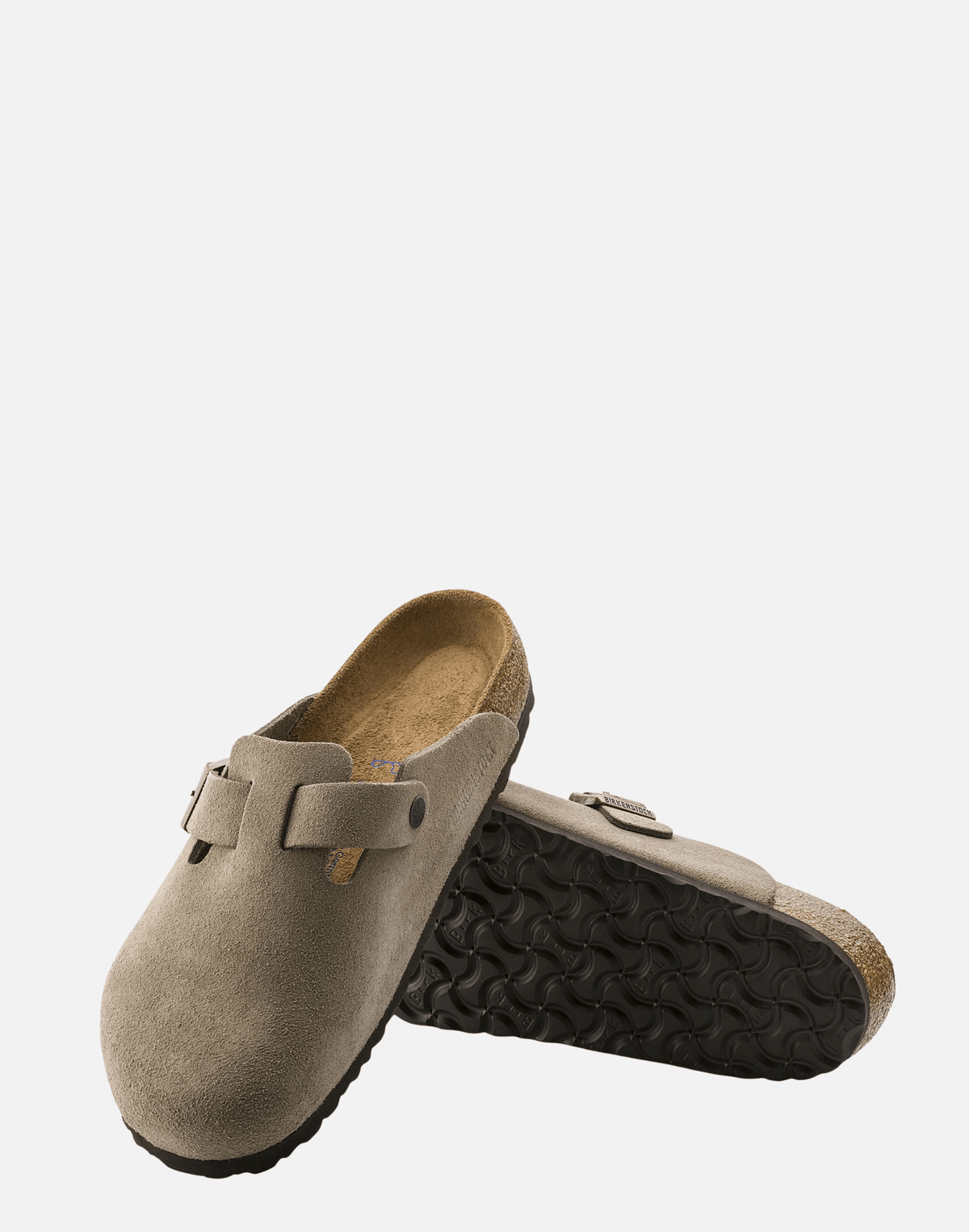 Regular SFB Taupe Suede Leather Boston Slides