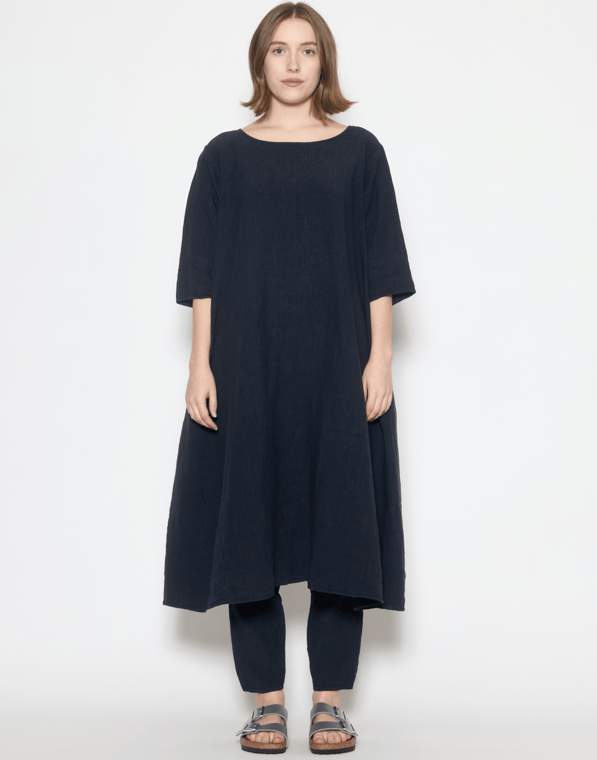 Danish Blue Linen Yilin Tunic Dress