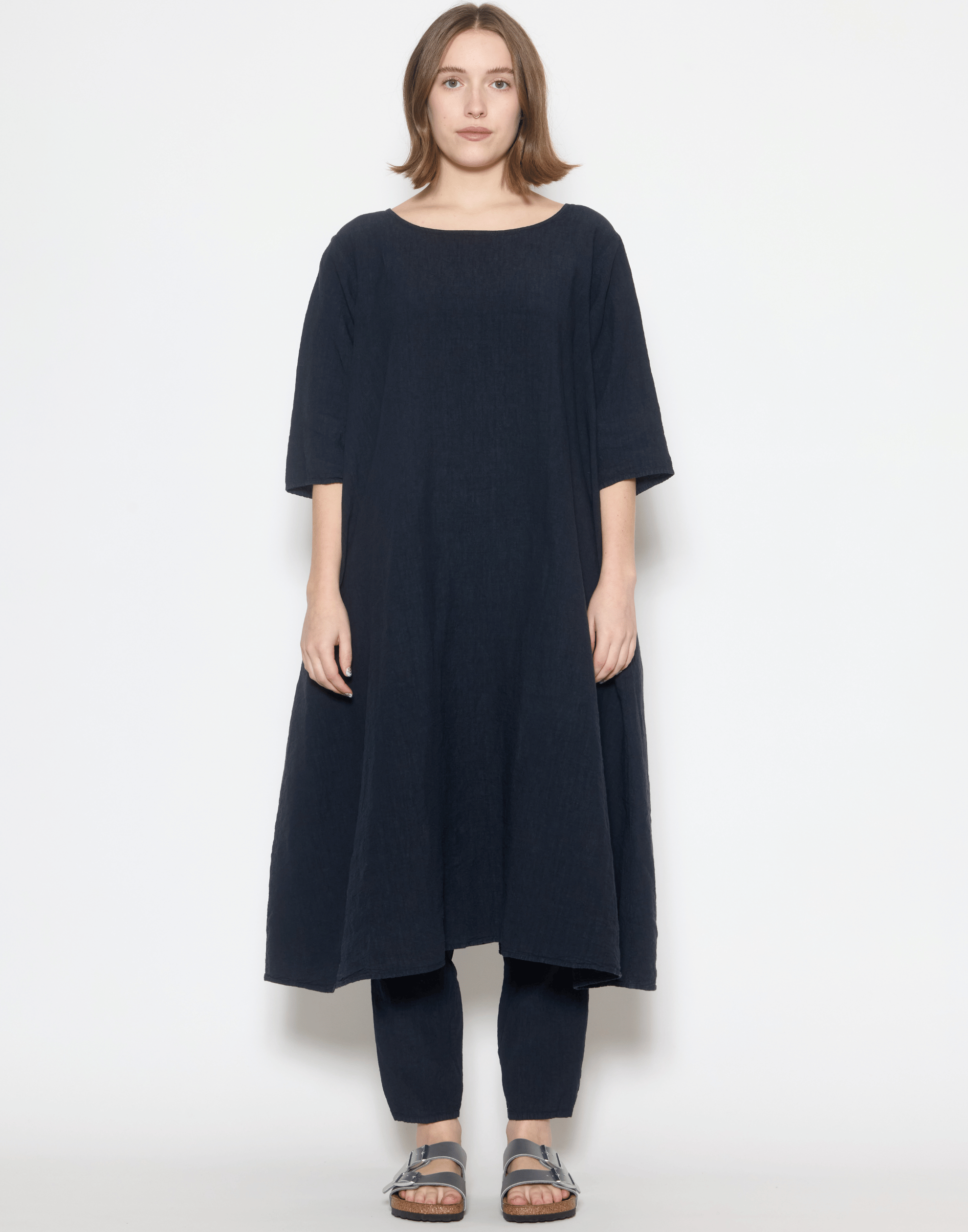 Danish Blue Linen Yilin Tunic Dress