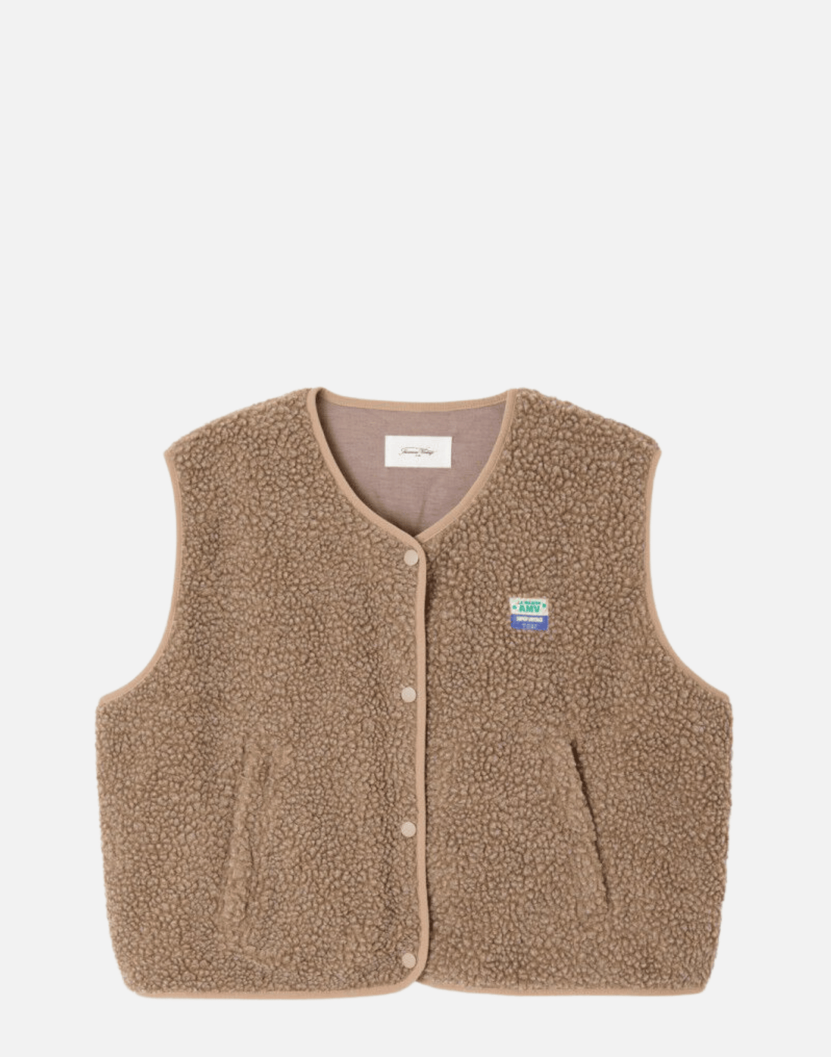 Nutmeg Melange Faux Shearling Hocktown Vest