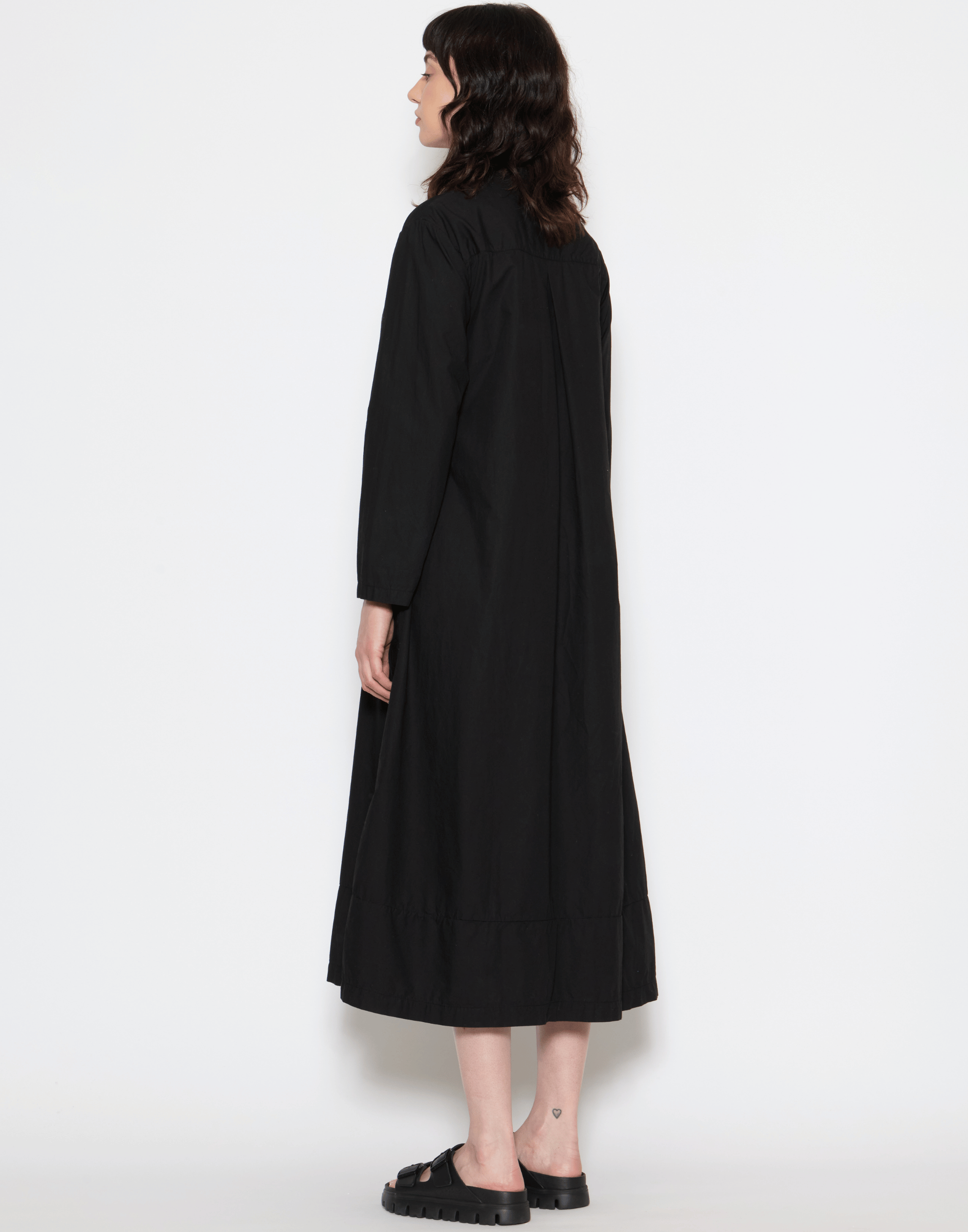 Black Cotton Georgia Dress