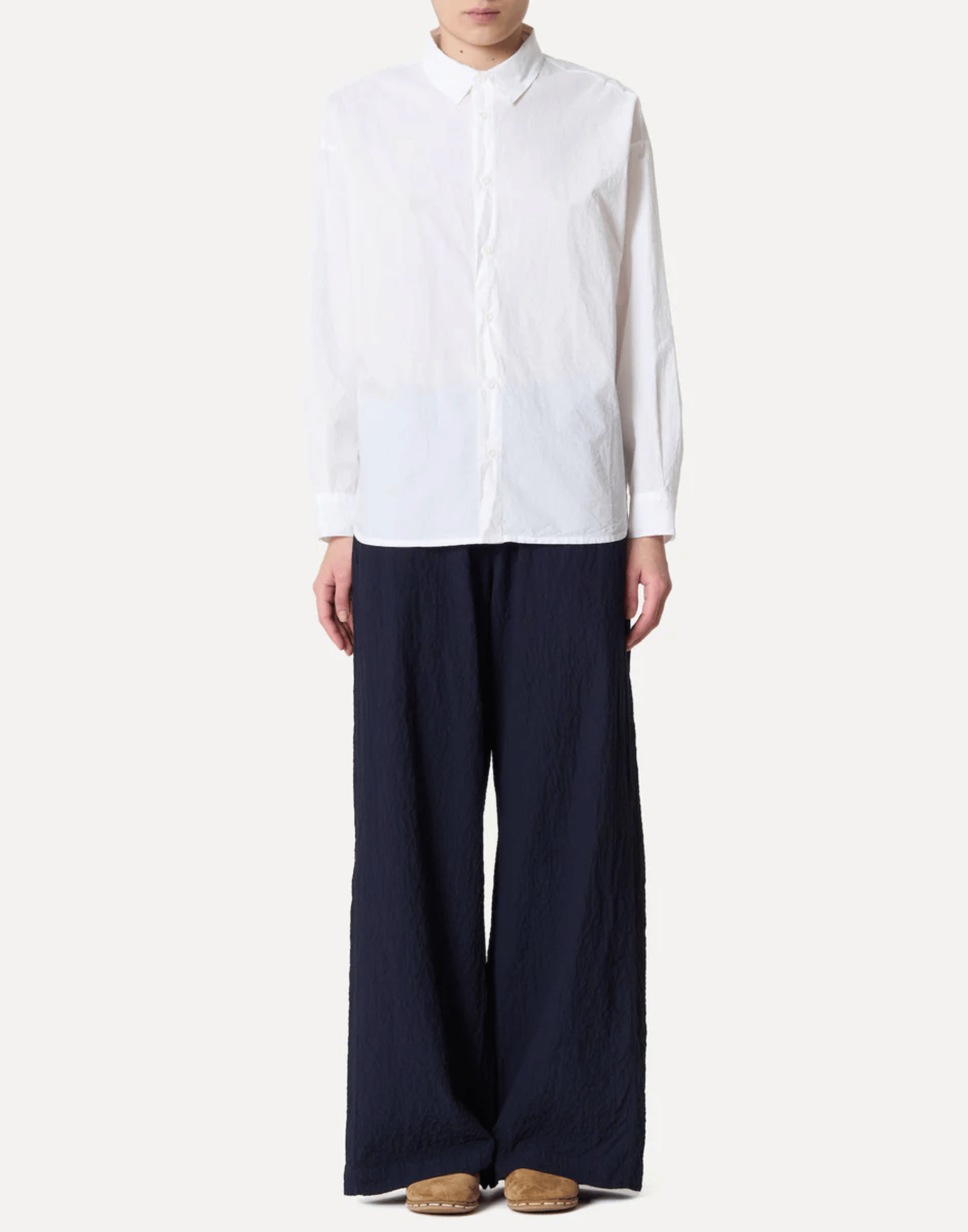 White Cotton Poplin Eolia Shirt