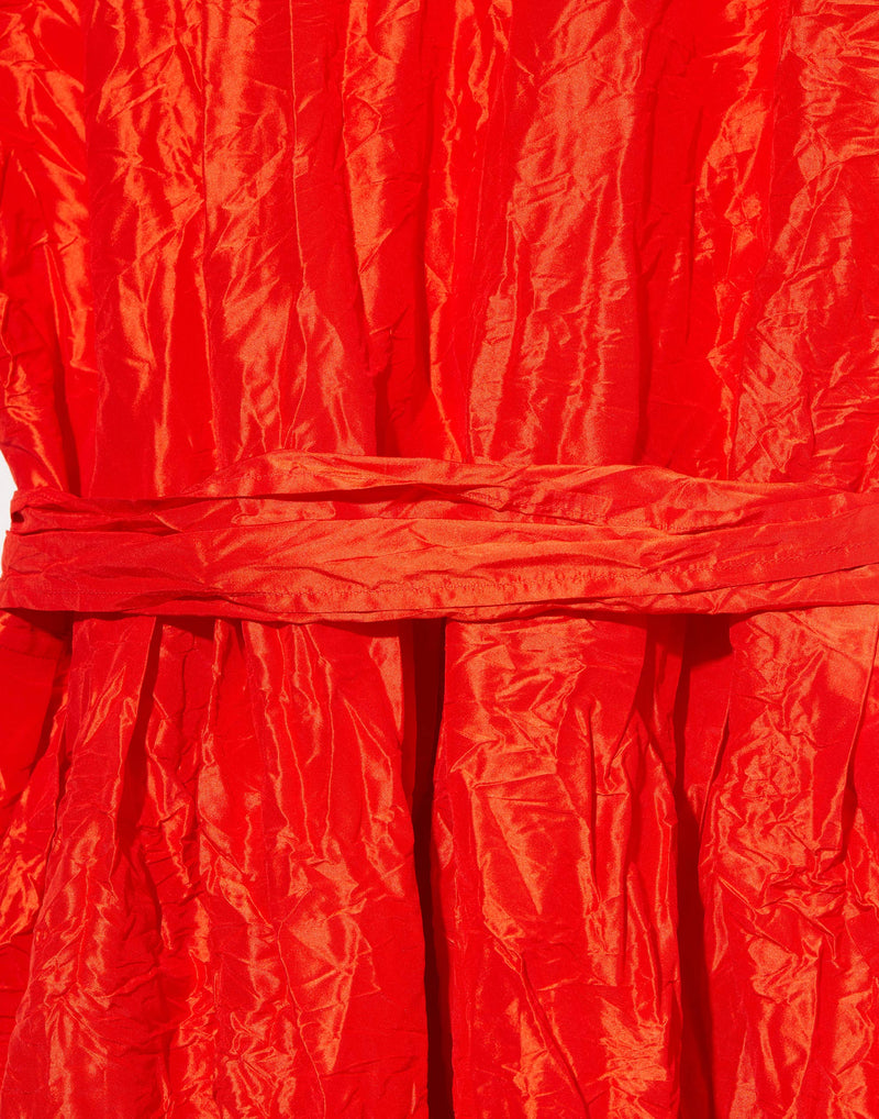 Red Orange Silk Operaio Rossella Dress