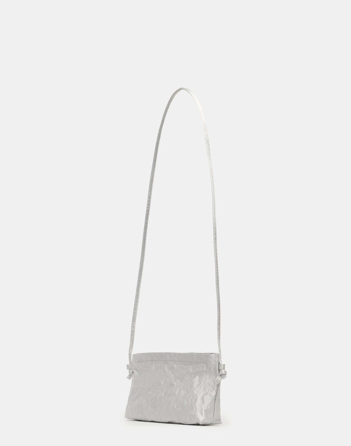 Silver Satin & Metallic Foil Mini Bag