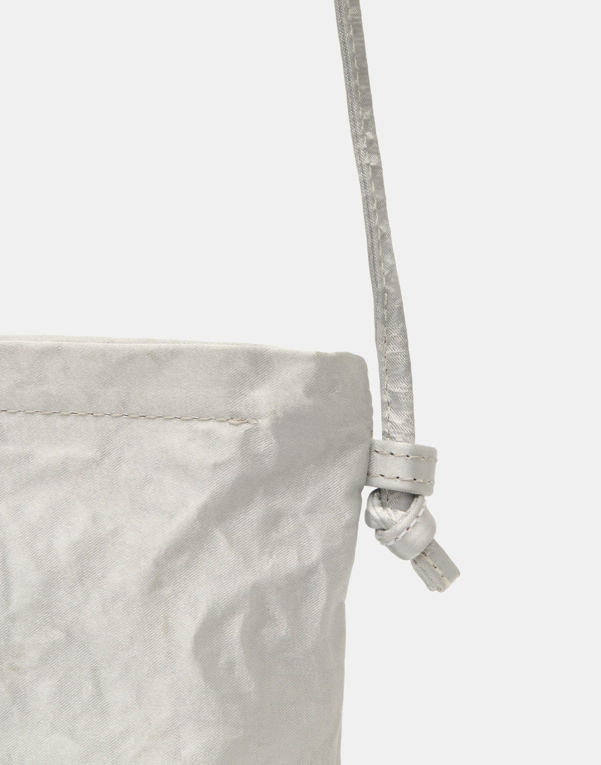 Silver Satin & Metallic Foil Mini Bag